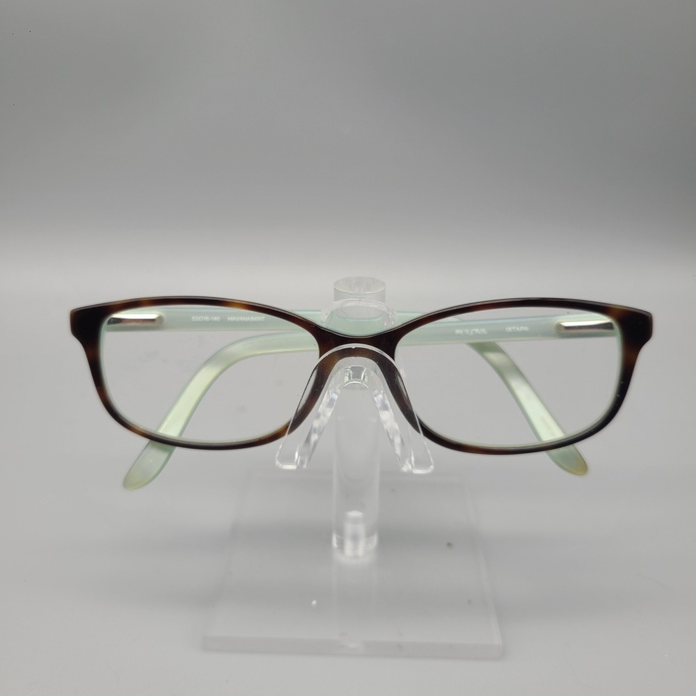 Bulova Ixtapa Eyeglasses Havana Mint Green Tortoise Rectangular Frames 53-16-140